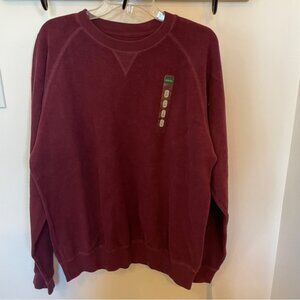 Cabela's Women's Oversized Crew Neck Sweatshirt Burgandy Large NEW w/tags $30